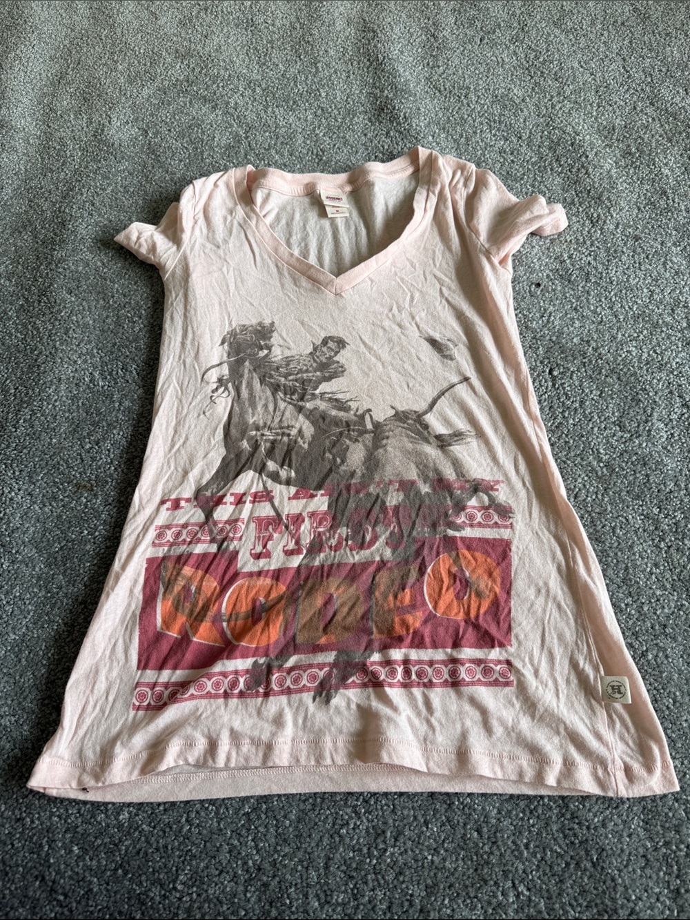 Mossimo Supply Co. Light Pink Tee with Red Logo Tag